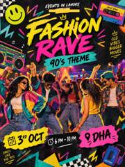 Poster for Fashion Rave - 90s Theme